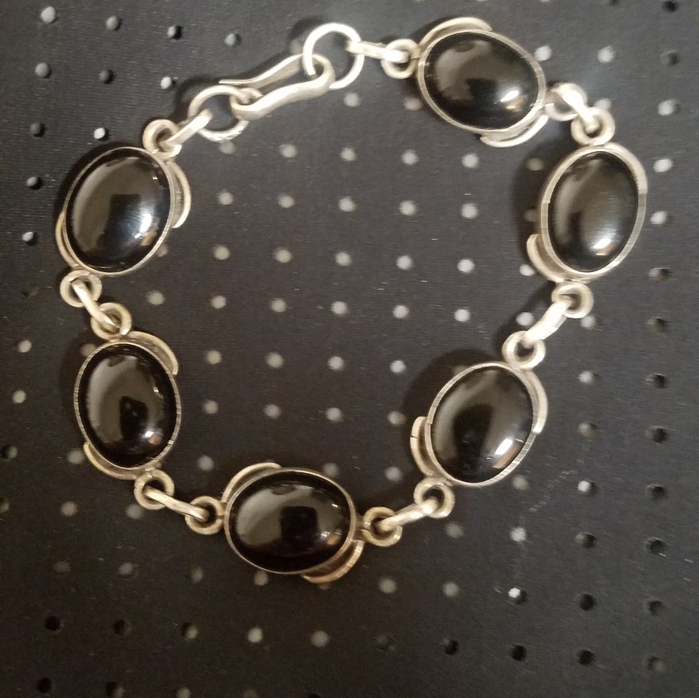 925 Silver Bracelet with Onix